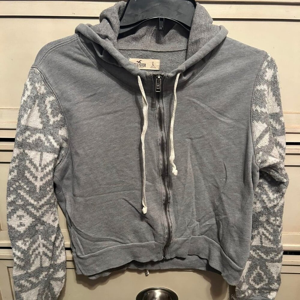 Hollister Crop Hoodie - Size L